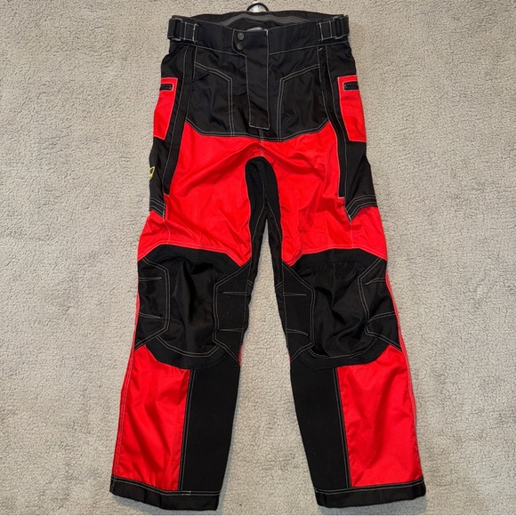 KLIM TERAMID Moto Pants Men's 34 Red Black Nylon ATV Off Road Riding Motorcycle